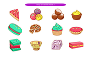 Party and Sweet Foods, a Food Illustration by Creathub Studio (Thumbnail 2 of 3)