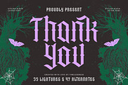 Recoil Backlash Blackletter Font, a Blackletter Font by timelesstype.co (Thumbnail 10 of 20)