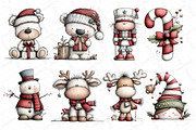 Whimsical Christmas Clipart Bundle, an Illustration by DreamPrint404 (Thumbnail 4 of 6)