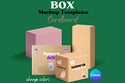 Box Mockup Packaging Canva Template, a Packaging Mockup by GraphiCarola (Thumbnail 1 of 6)