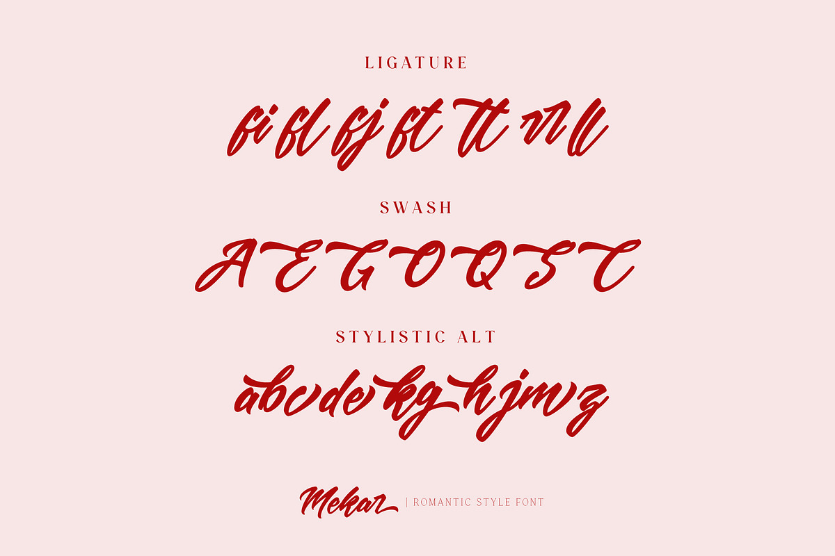 Mekar - Logotype, a Script Font by ShowUp! Studio (Photo 5 of 13)