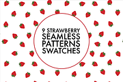 9 Seamless strawberry pattern swatch, a Pattern Graphic by Salty Lunch (Thumbnail 1 of 10)
