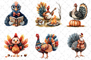 Watercolor Autumn Turkey Clipart, an Illustration by Dream Creation (Thumbnail 3 of 5)