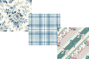 Coquette Blue Toile Digital Paper, a Pattern Graphic by FloridPrintables (Thumbnail 5 of 10)