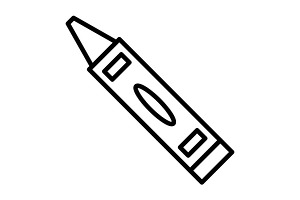Crayon Line Icon, an Icon by Pexelpy