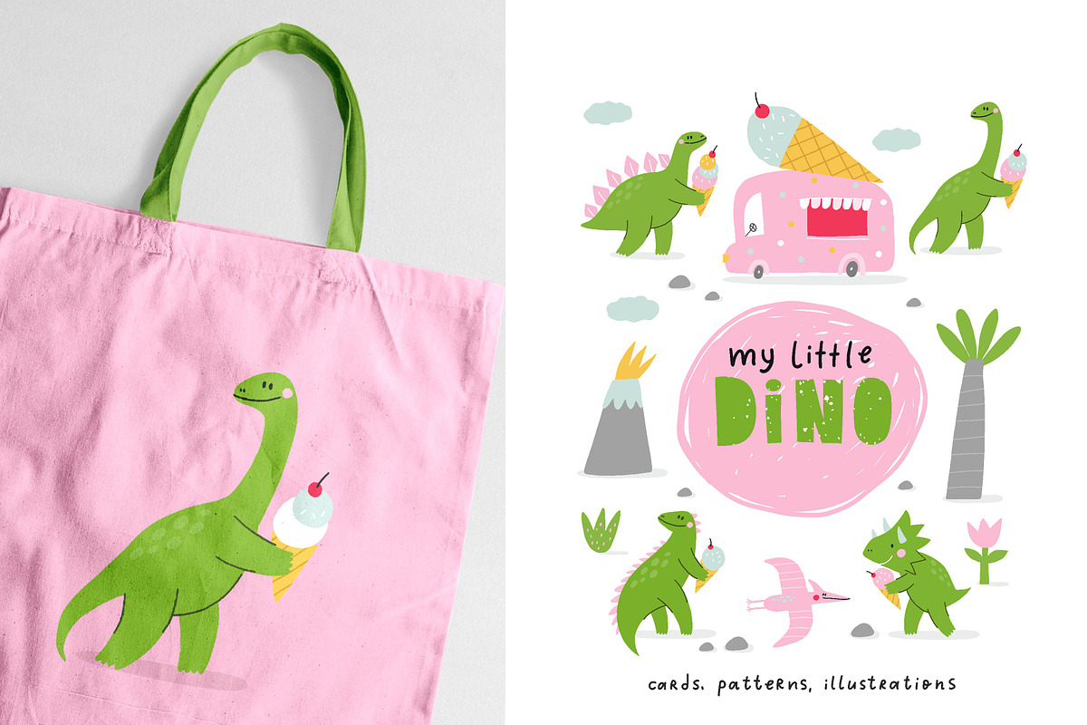 CUTE DINO BUNDLE, an Animal Illustration by Barkova Nadya (Photo 10 of 13)