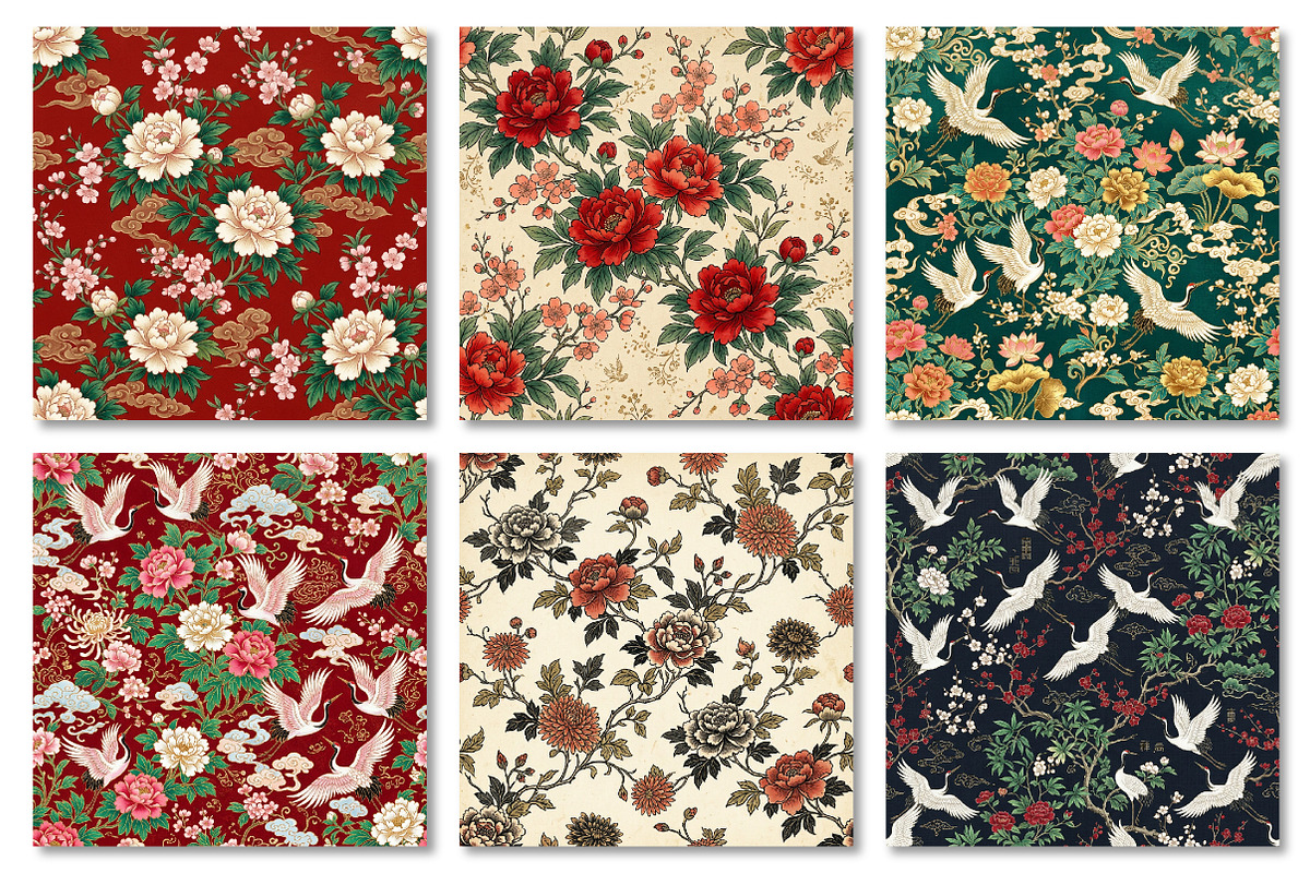 Vintage Chinese Digital Paper, a Texture Graphic by Dream Creation (Photo 5 of 6)