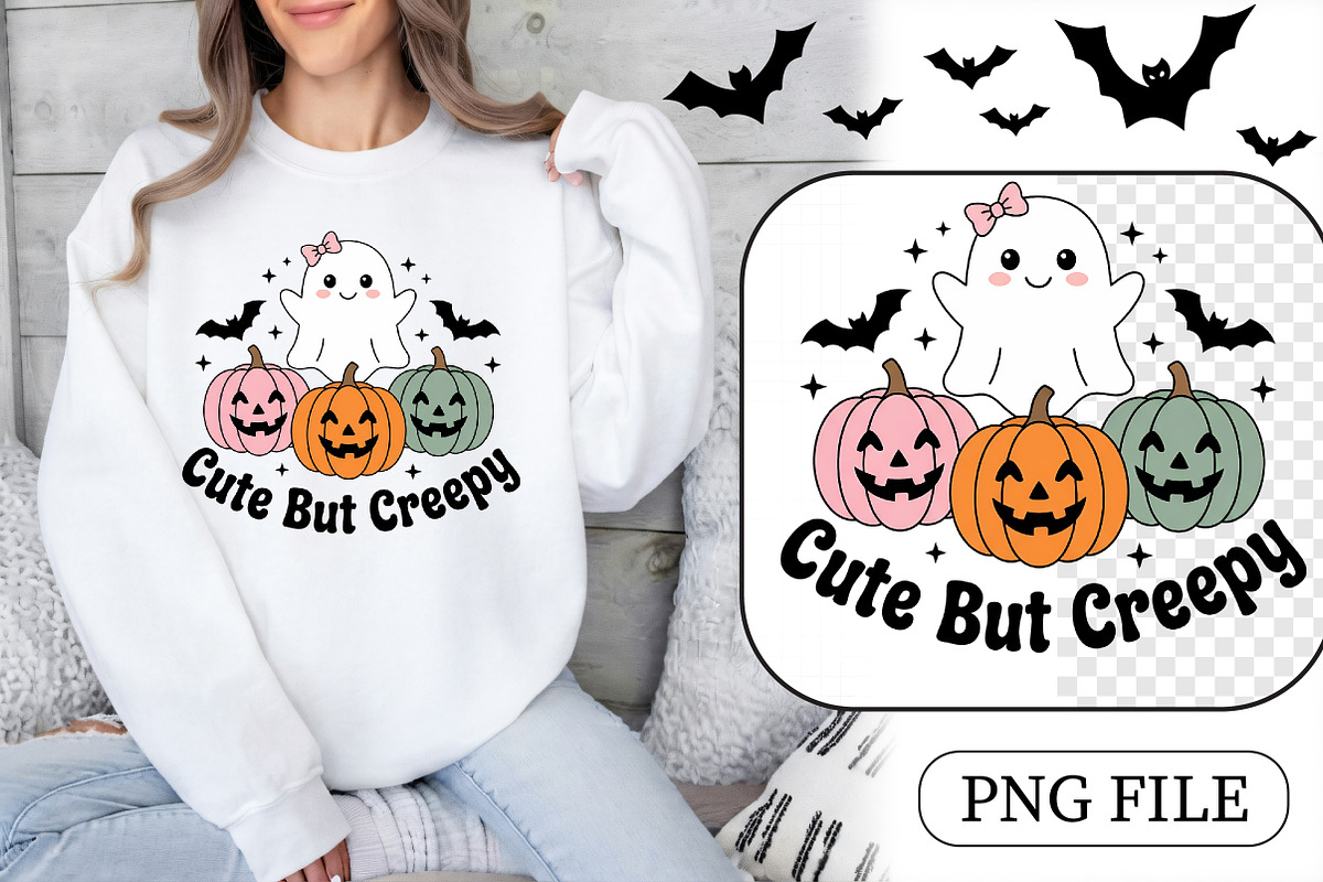 Cute Halloween Ghost Pumpkin Craft, a Seasonal Illustration by CrexoraLab (Photo 1 of 4)