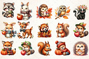 Cute Baby Fall Animals Clipart, an Illustration by Rose Art (Thumbnail 2 of 7)