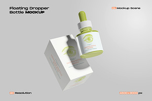 Floating Dropper Bottle Mockup, a Packaging Mockup by My Code Std