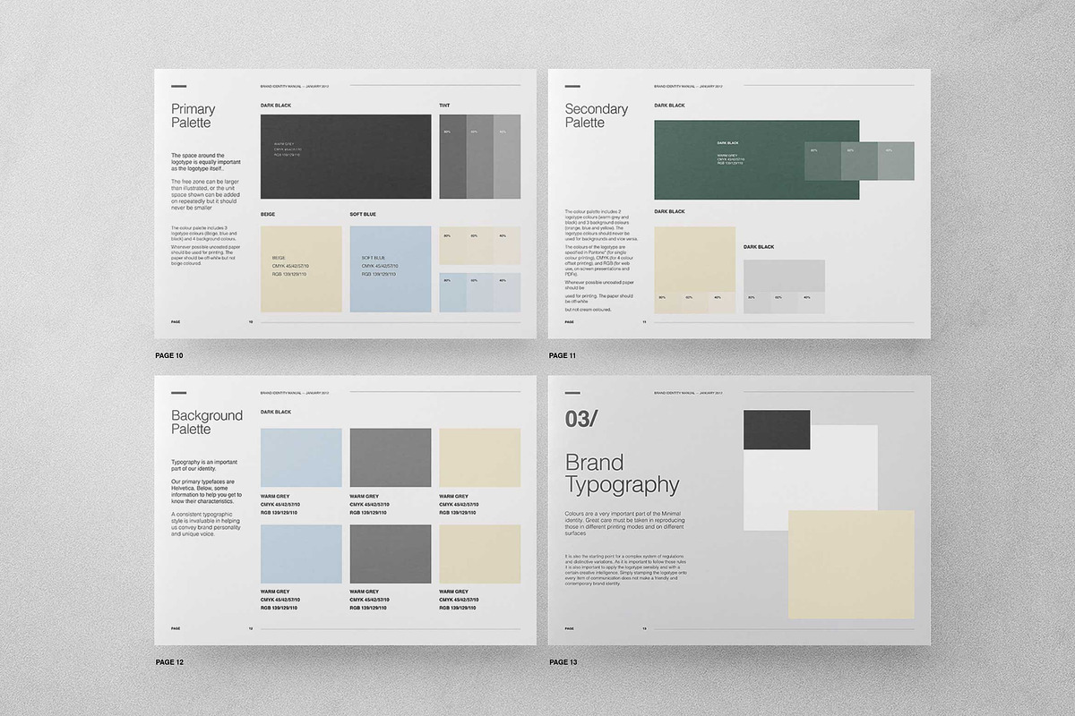 Minimalist brand guidelines, a Brochure Template by Proonty (Photo 3 of 9)