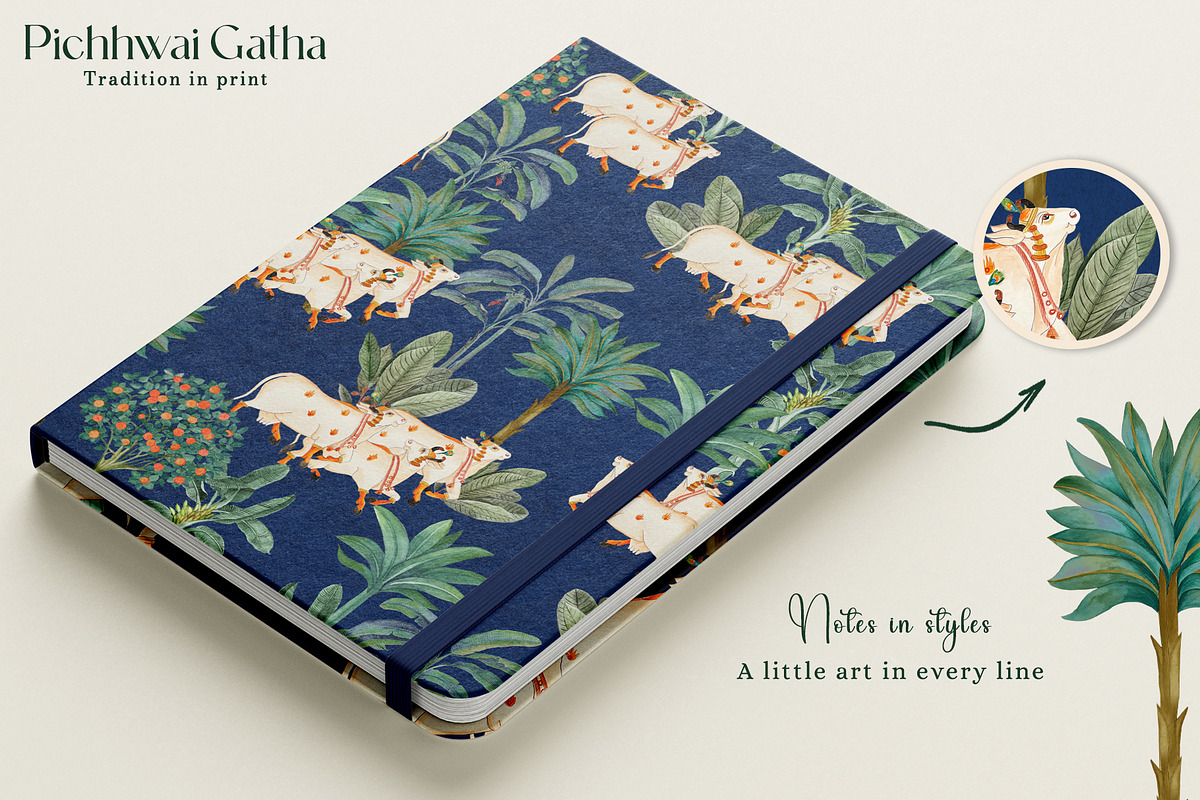 Pichhwai Gatha Prints & Patterns, a Pattern Graphic by GND ART STUDIO (Photo 5 of 8)