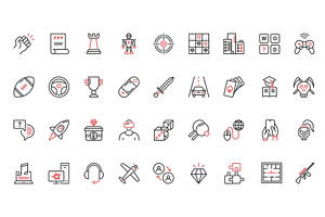 Computer game icons, a Technology Illustration by Lemberg Vector