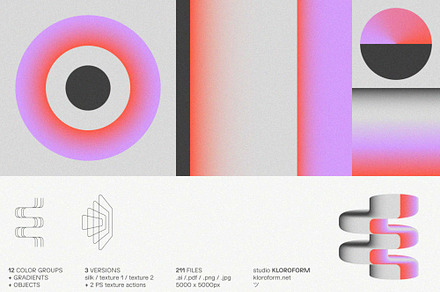 Gradient + Objects 2, an Object Graphic by kloroform
