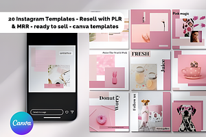 Instagram Templates - MRR PLR, a Social Media Template by Ink Gallery