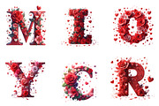Valentine's Letters Clipart Bundle, an Illustration by SinaCreation (Thumbnail 5 of 7)