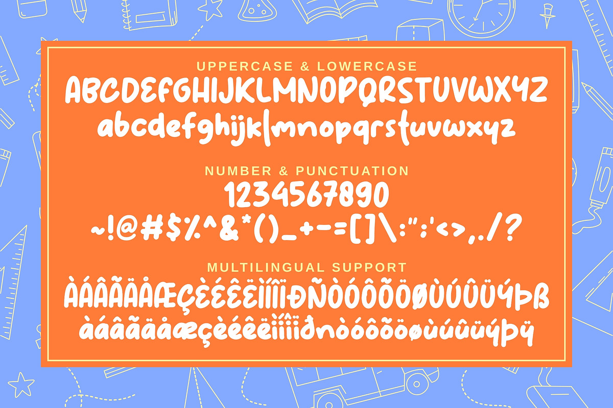 Cute Emilo – Playful Kids Font, a Handwritten Font by socutefont (Photo 9 of 10)
