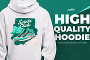 Realistic White Hoodie Mock up, a Hoody Mockup by Lostkids (Thumbnail 3 of 3)