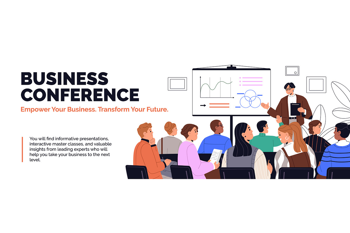 Business training scene + banner, a Person Illustration by PaperTrident (Photo 3 of 3)