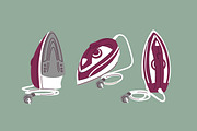 Steam irons for clothes set, an Object Illustration by Good Studio (Thumbnail 5 of 6)