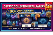 100 Full HD Bitcoin Wallpaper Bundle, a Seasonal Illustration by CreativeStudio_S (Thumbnail 2 of 4)