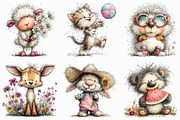 Whimsical Summer Animal Clipart, an Illustration by Libby Wishes (Thumbnail 2 of 6)
