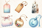 Watercolor Price Tag Clipart, an Illustration by DreamCafeArt (Thumbnail 4 of 7)