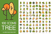 Tree and Woods Icons Illustration, a Decorative Illustration by Designfour (Thumbnail 1 of 6)