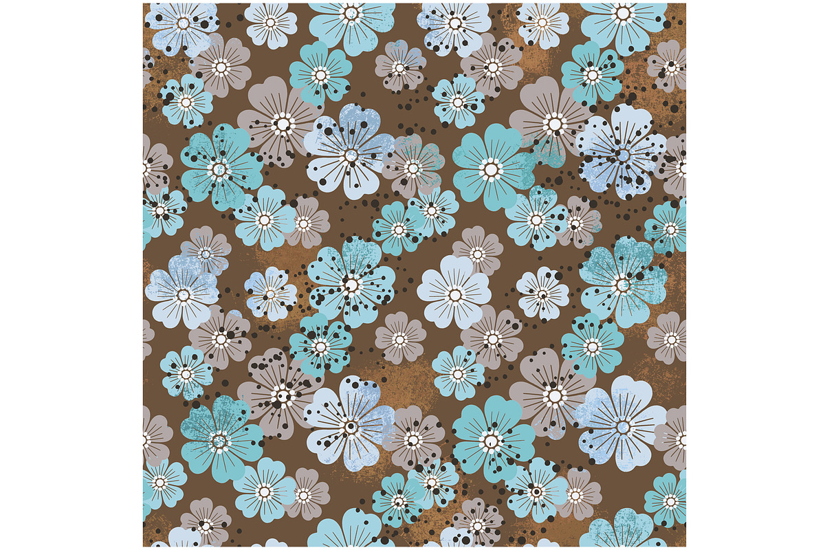 Fall Floral Seamless Repeat, a Pattern Graphic by Sharon Schwalbe (Photo 4 of 5)