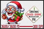 Christmas Crazy Gnome Png Clipart, a Seasonal Illustration by Craft Nest (Thumbnail 1 of 7)