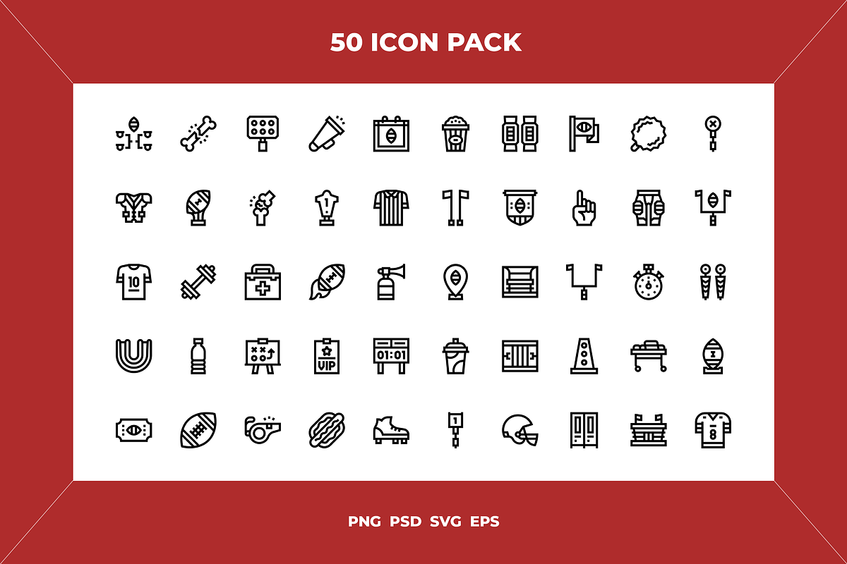 American football icons, an Icon by Wencory (Photo 1 of 2)