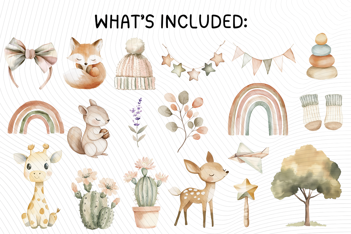 Boho Baby Clipart, an Illustration by PassionPNGcreation (Photo 2 of 11)