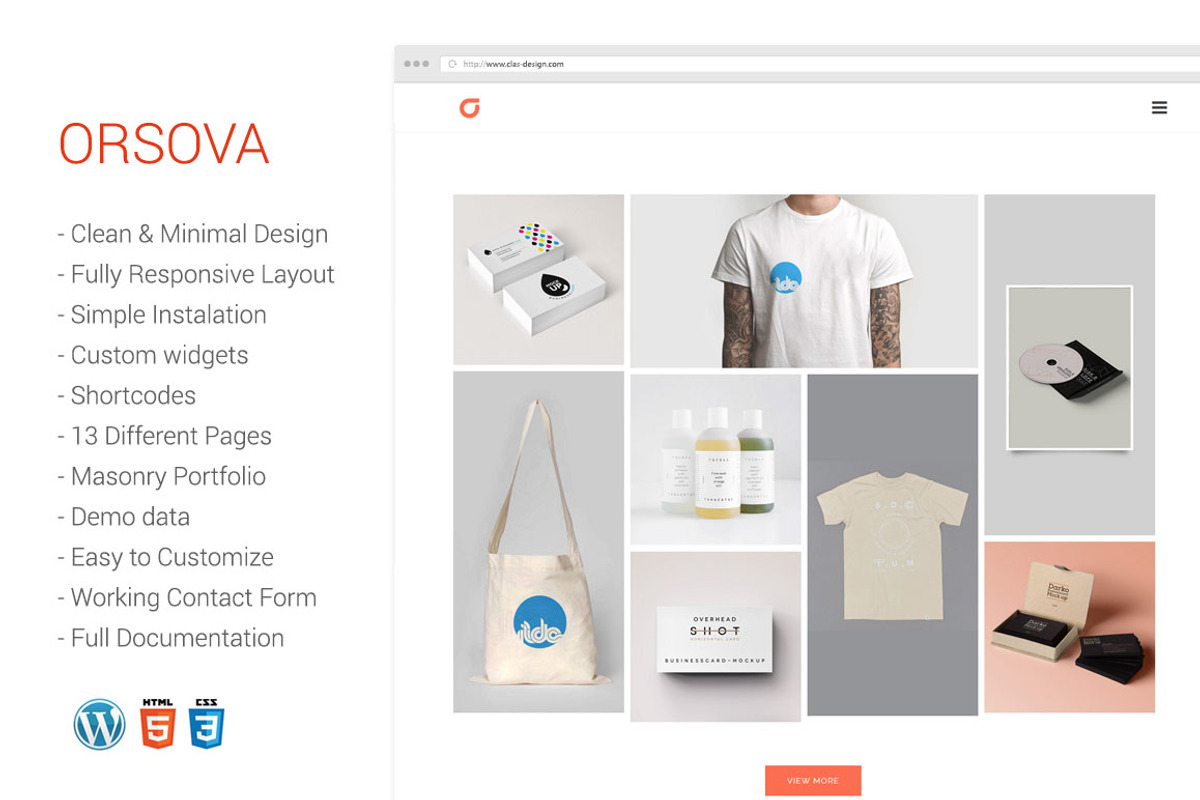 Orsova - Minimalist Portfolio Theme, a WordPress Template by clasexchange