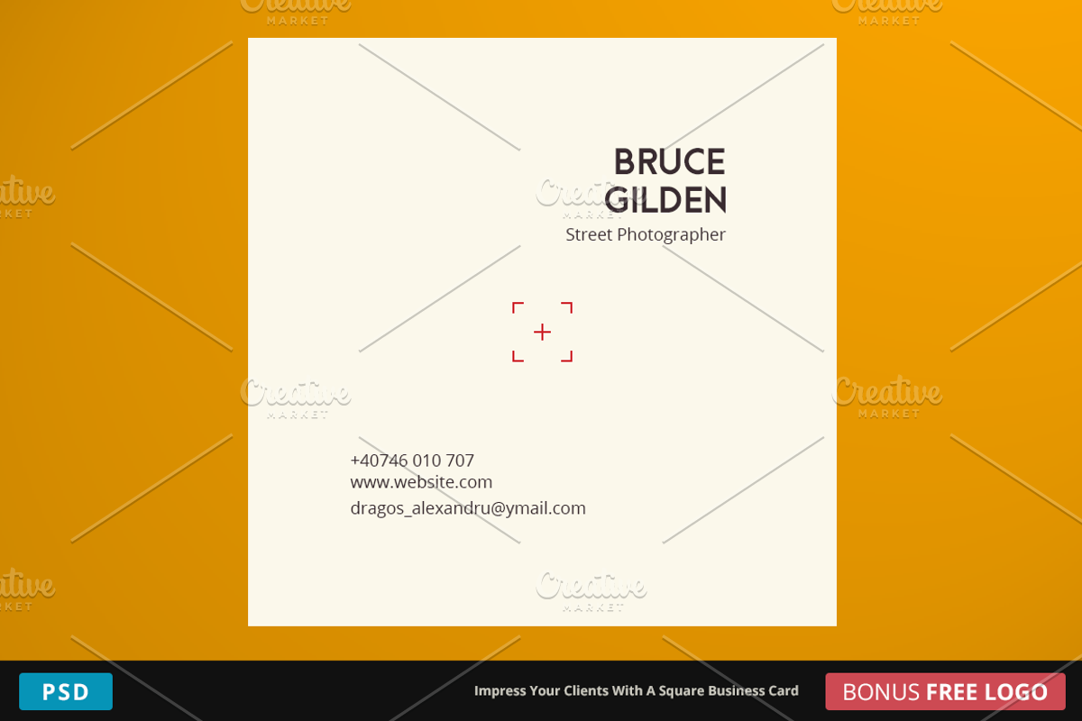 PhotoSnap Business Card - Square, a Business Card Template by SketoNeto (Photo 4 of 5)