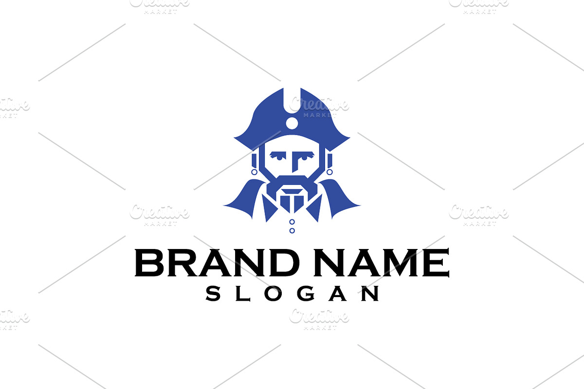 Face of pirate logo design template, an Object Graphic by nicemorning (Photo 1 of 3)