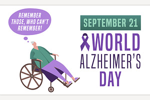 World alzheimers day. September 21., a Healthcare Illustration by Anna's Shop