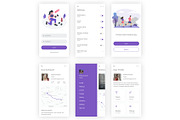 Fitness & Gym Workout Adobe XD App, an UI Kit Template by themelove (Thumbnail 5 of 9)