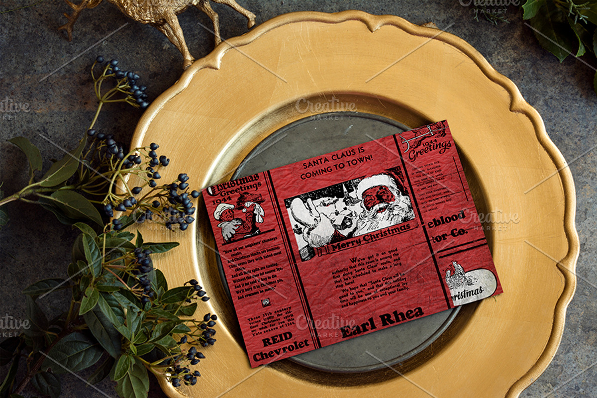 Mockup Holiday menu PSD, a Print Template by JAY MID IMAGE (Photo 2 of 2)
