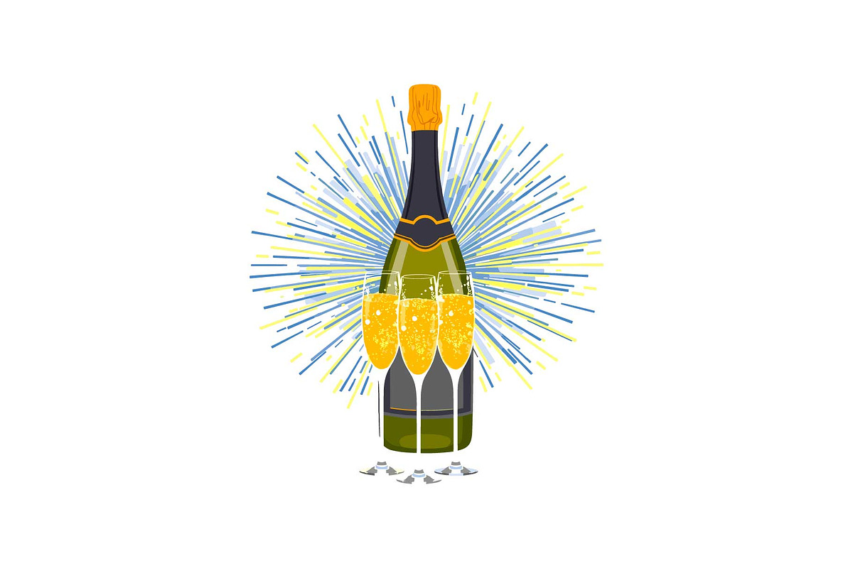 Sparkling Champagne Art Pack, an Object Graphic by Gfx_Store (Photo 14 of 16)