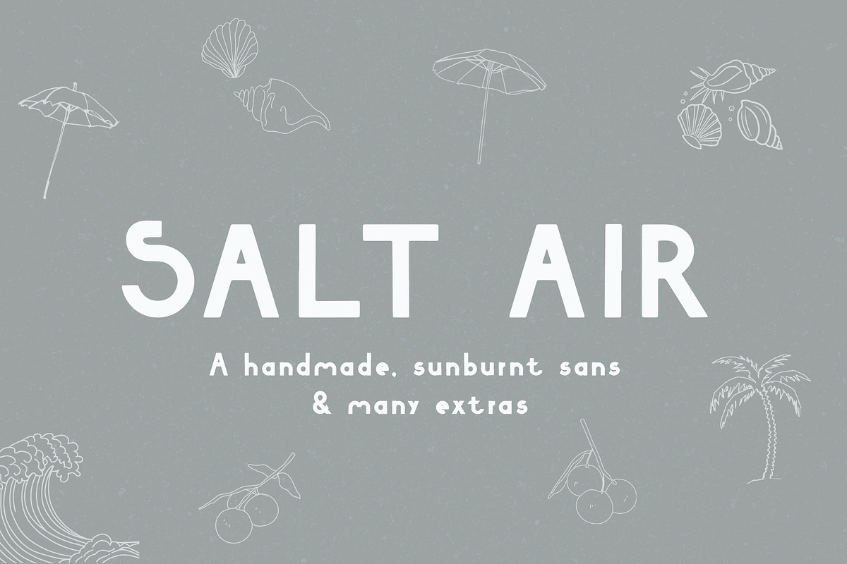 Salt Air Handmade Retro Sans Serif, a Sans Serif Font by Laras Wonderland (Photo 1 of 11)