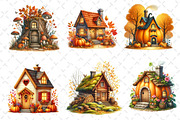 Whimsical Autumn House Clipart, an Illustration by Dream Creation (Thumbnail 4 of 5)