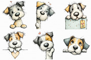 Funny Valentine Peeking Dog Clipart, an Illustration by Libby Wishes (Thumbnail 6 of 9)