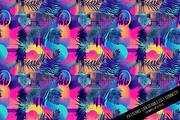 Tropical 80s Retrowave Digital Paper, a Pattern Graphic by Chromolume Studio (Thumbnail 10 of 15)