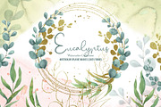 Watercolor Eucalyptus SET, a Decorative Illustration by TanataDesign (Thumbnail 1 of 16)