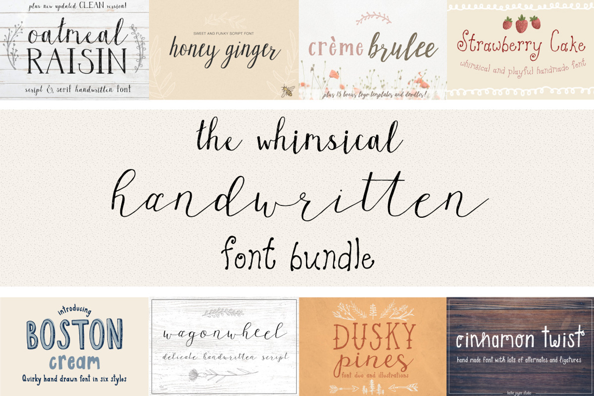 Whimsical Handwritten Font Bundle