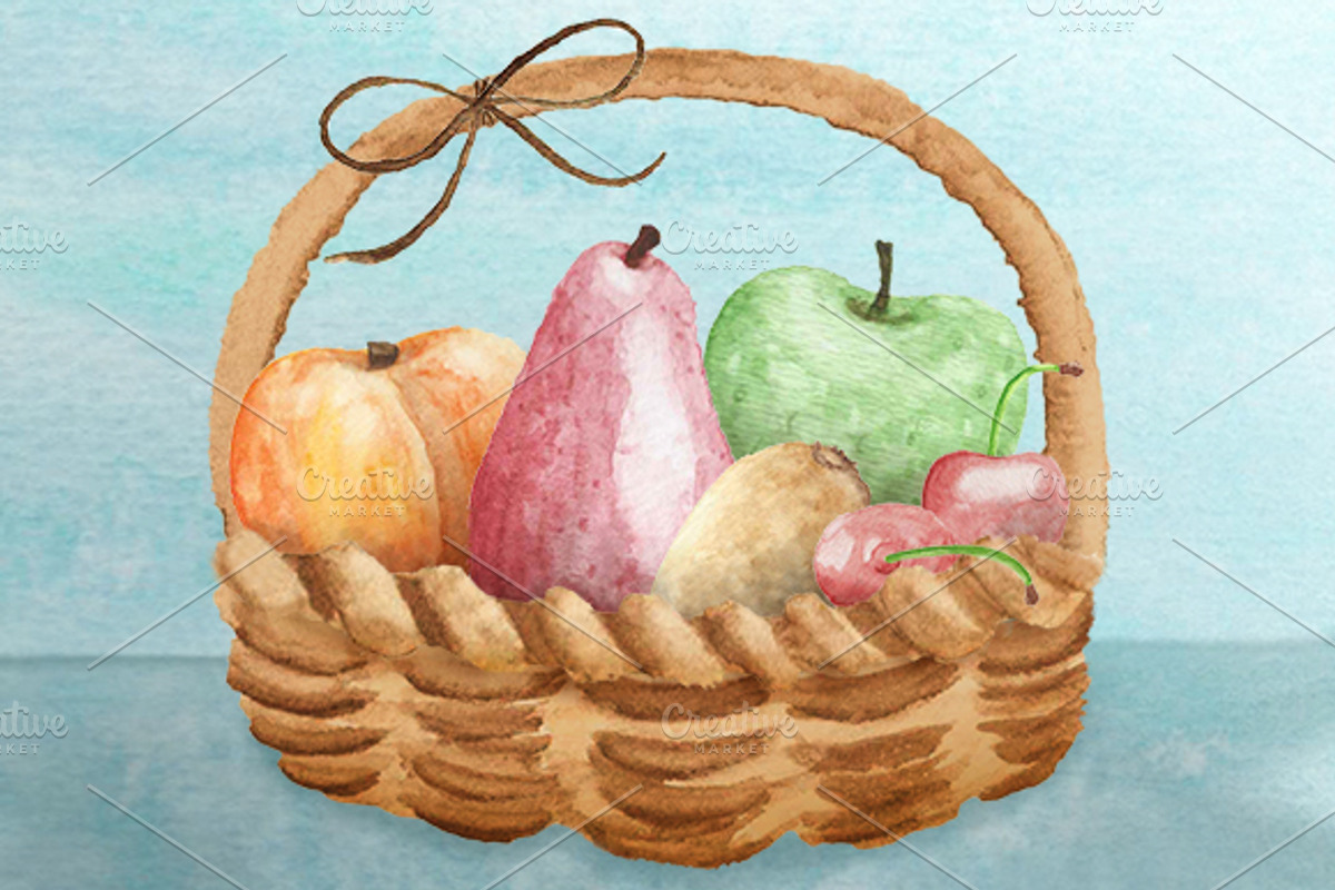 Watercolor Fruits & Veggies, a Graphic by Foxtail Pine Studio (Photo 4 of 4)
