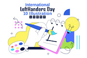 10 International Left Handers Day, a Person Illustration by denayunebgt (Thumbnail 1 of 4)