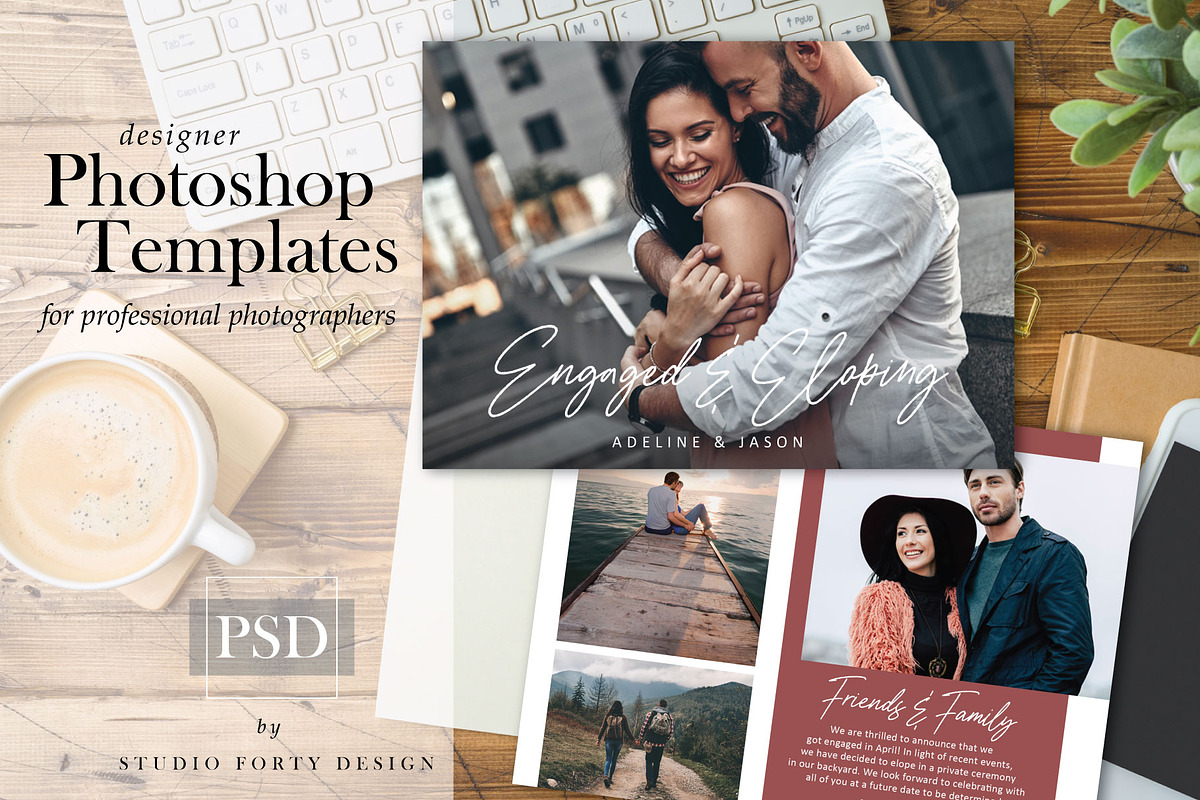 Engaged + Elope Announce E105, an Invitation Template by Studio Forty Design (Photo 2 of 6)