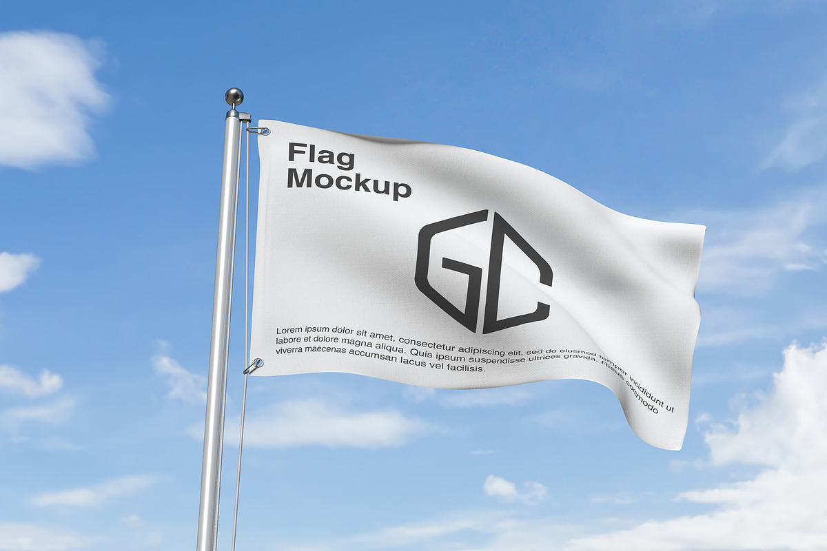 Flag Mockups, an Advertising Mockup by graphiccrew (Photo 8 of 12)