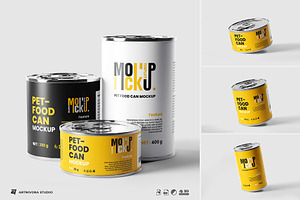 Pet Food Can Mockup, a Packaging Mockup by Artnivora.Std